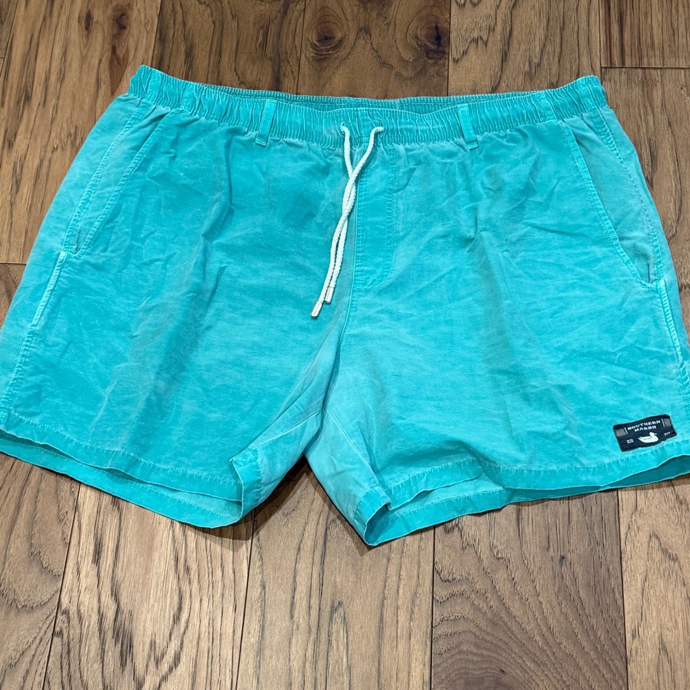 Southern Marsh Mens Turquoise Blue Swim Trunks Board Shorts 2X ZGRN493-CS-7